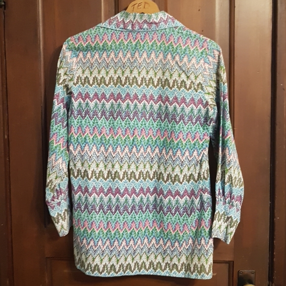 SALE!💥Vintage Lace Up Collared Top - Picture 2 of 7